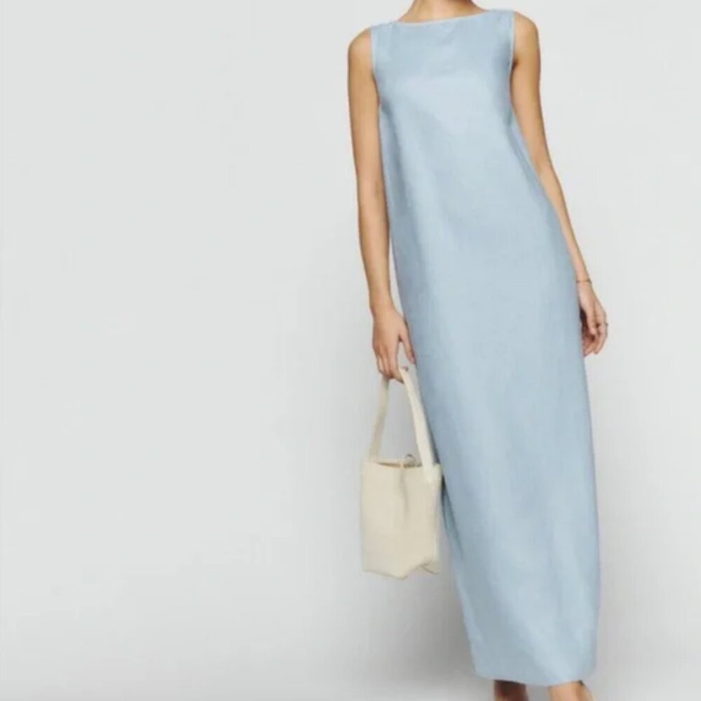 Marcie Linen Dress - Mineral by Reformation
